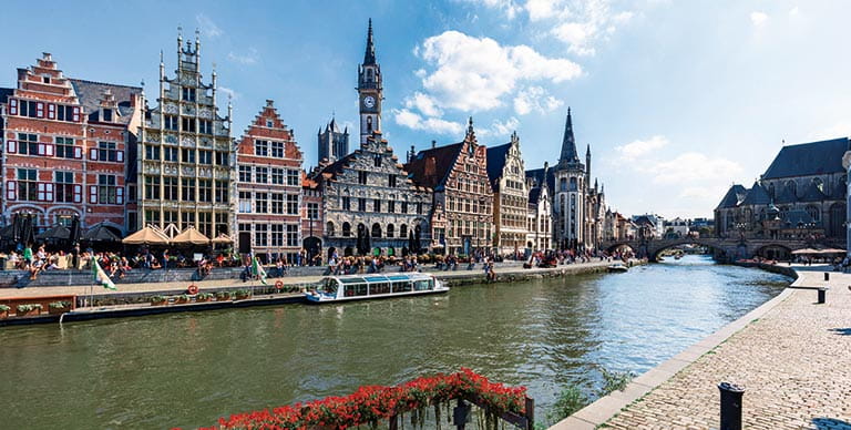 The canals of Ghent, Belgium